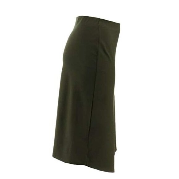 Slinky Brand Faux-Wrap Ponte Midi Skirt 689-919 - Picture 4 of 6